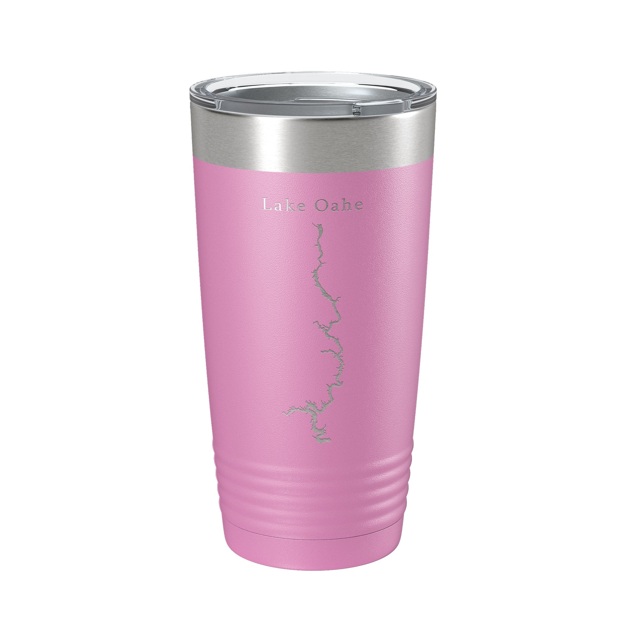 Lake Oahe Map Tumbler Travel Mug Insulated Laser Engraved Coffee Cup North Dakota 20 oz