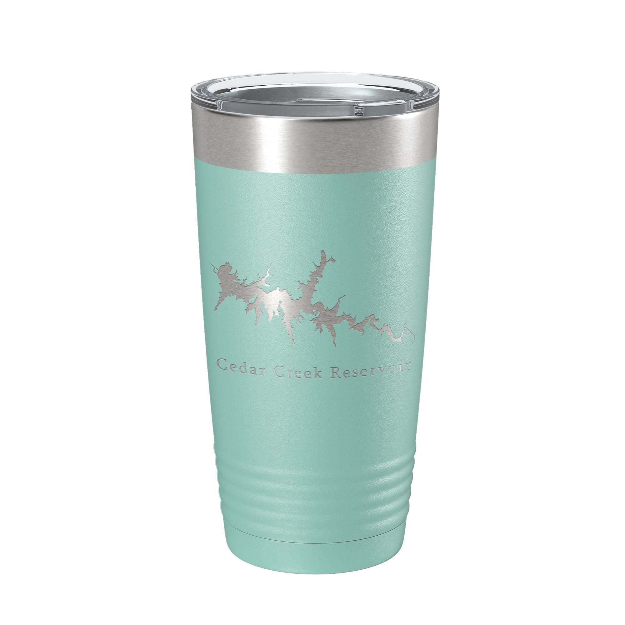 Cedar Creek Reservoir Tumbler Lake Map Travel Mug Insulated Laser Engraved Coffee Cup Alabama 20 oz
