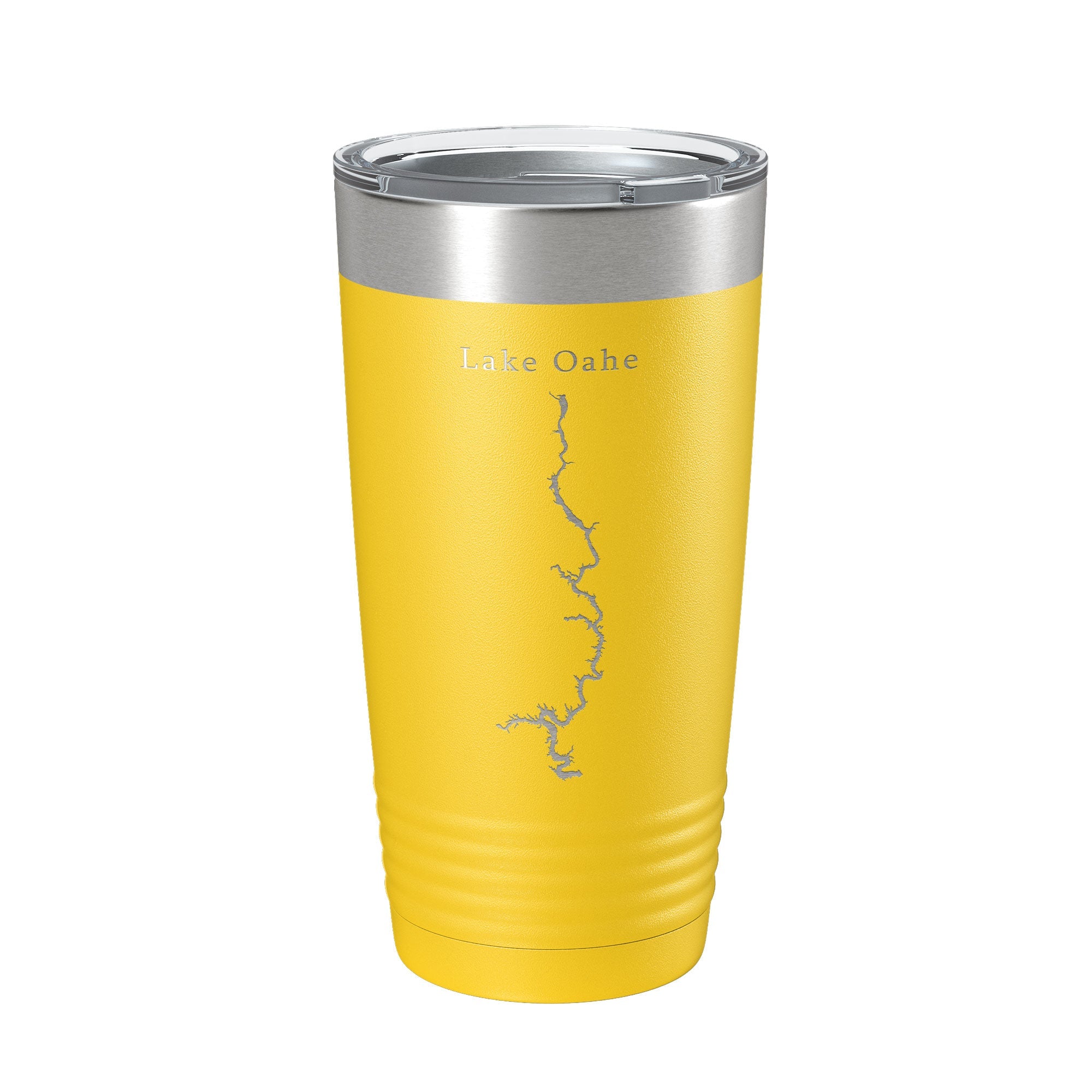 Lake Oahe Map Tumbler Travel Mug Insulated Laser Engraved Coffee Cup North Dakota 20 oz