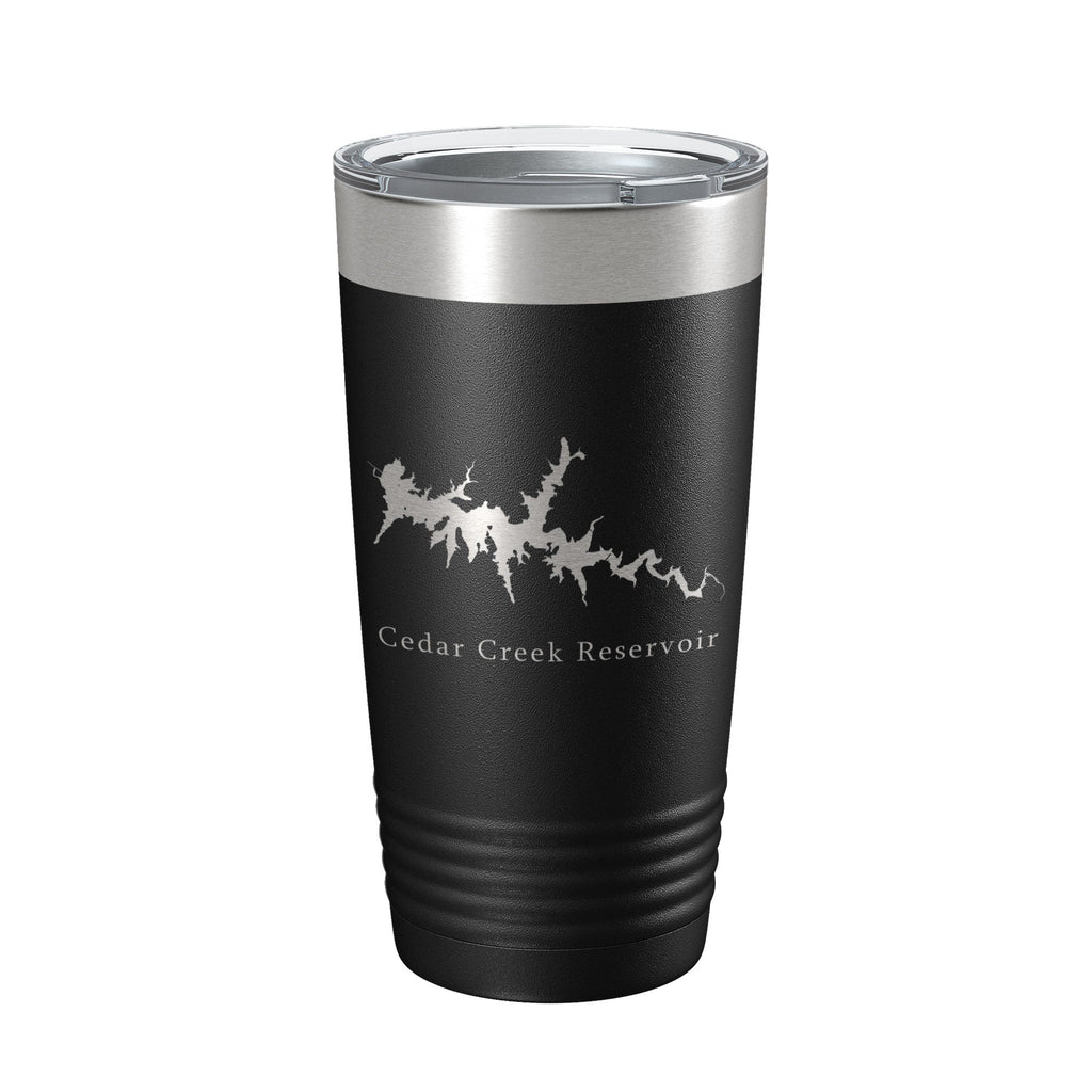 Cedar Creek Reservoir Tumbler Lake Map Travel Mug Insulated Laser Engraved Coffee Cup Alabama 20 oz