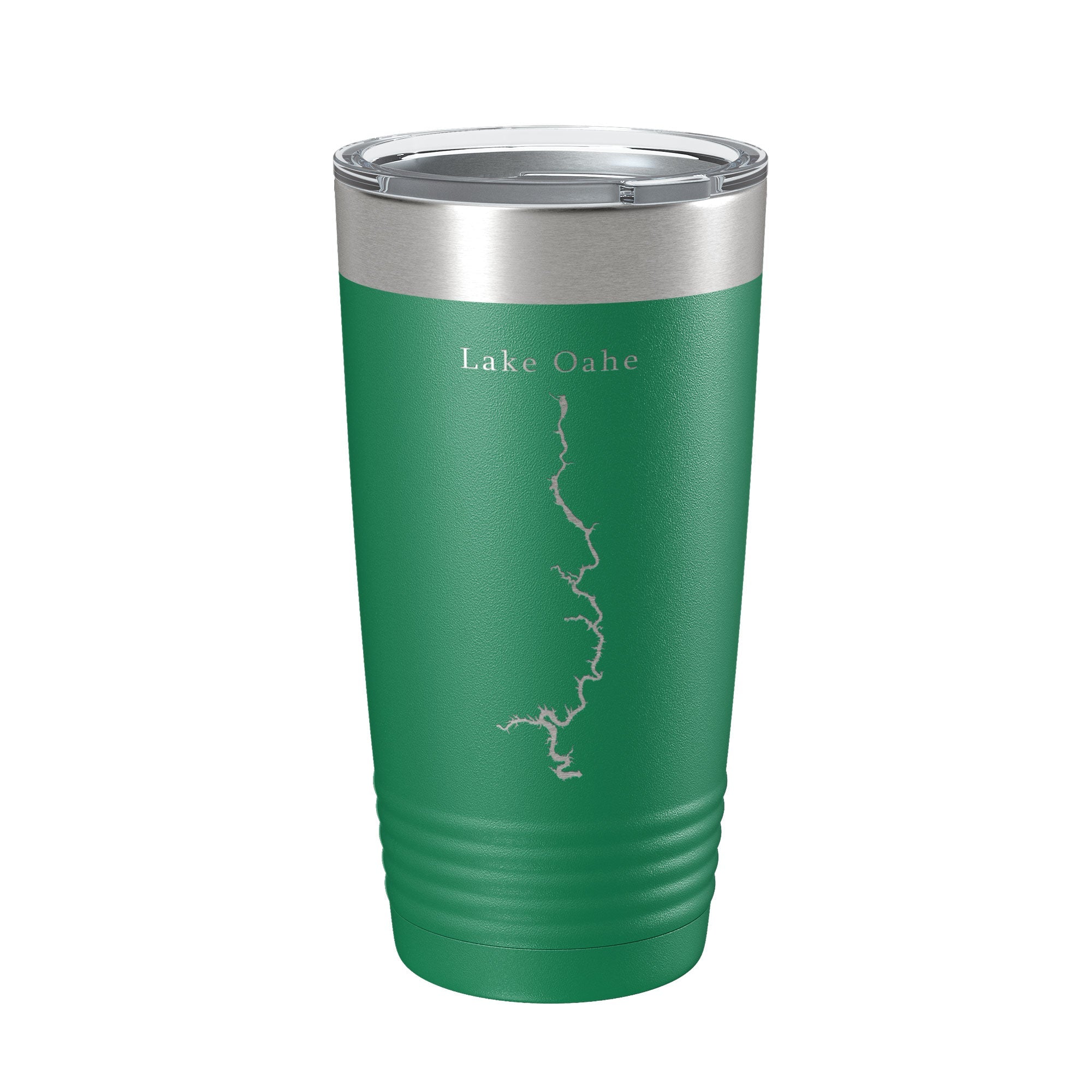 Lake Oahe Map Tumbler Travel Mug Insulated Laser Engraved Coffee Cup North Dakota 20 oz