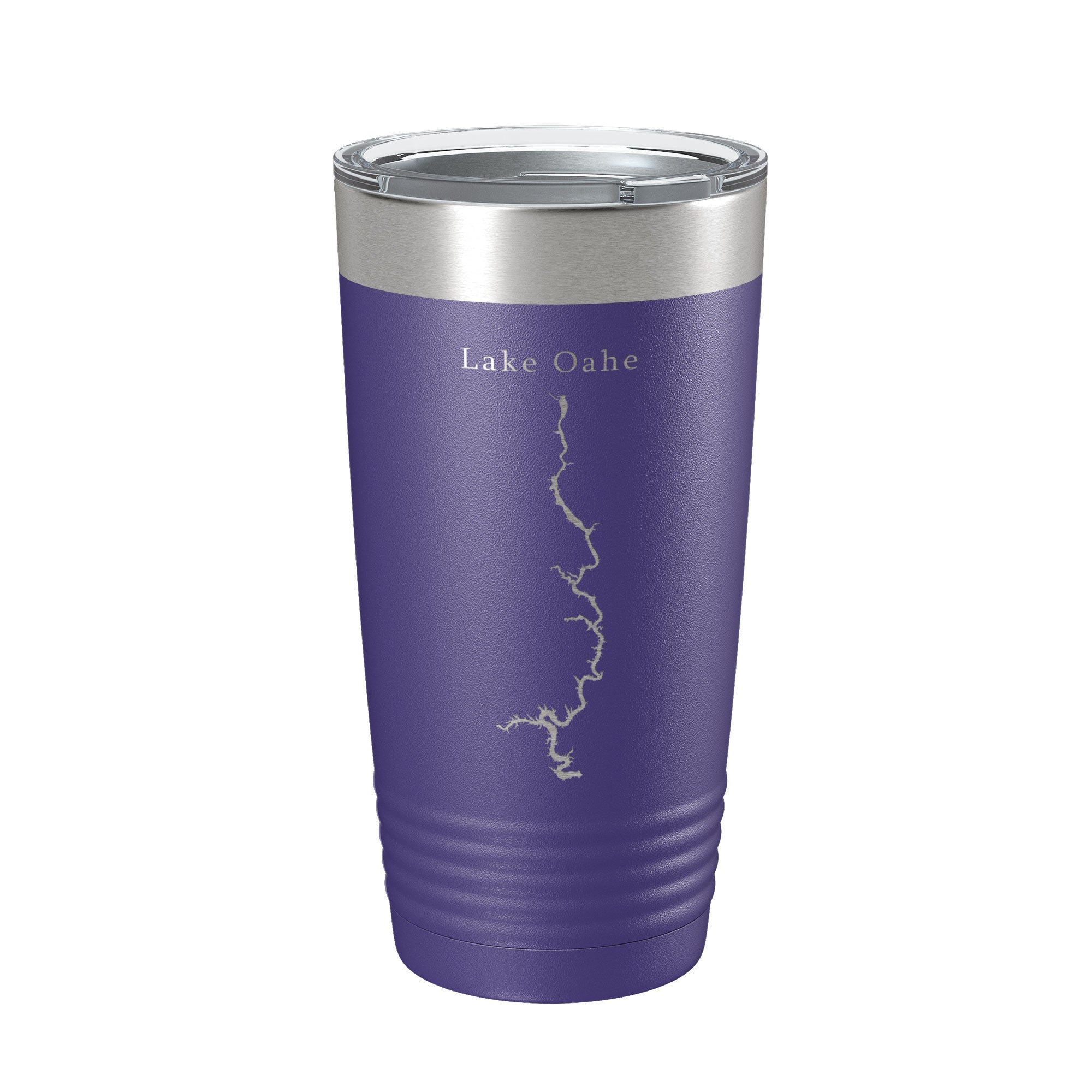 Lake Oahe Map Tumbler Travel Mug Insulated Laser Engraved Coffee Cup North Dakota 20 oz