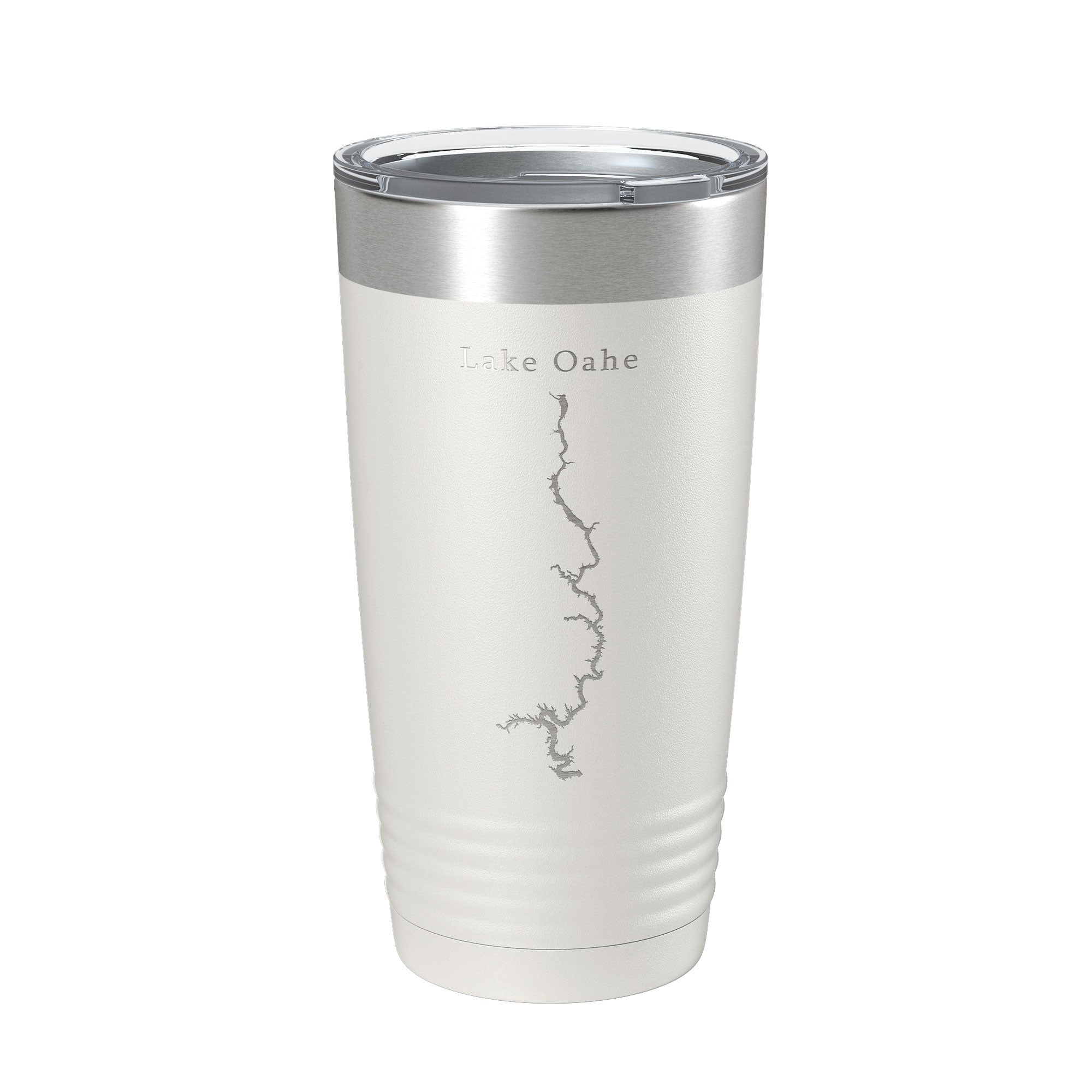Lake Oahe Map Tumbler Travel Mug Insulated Laser Engraved Coffee Cup North Dakota 20 oz