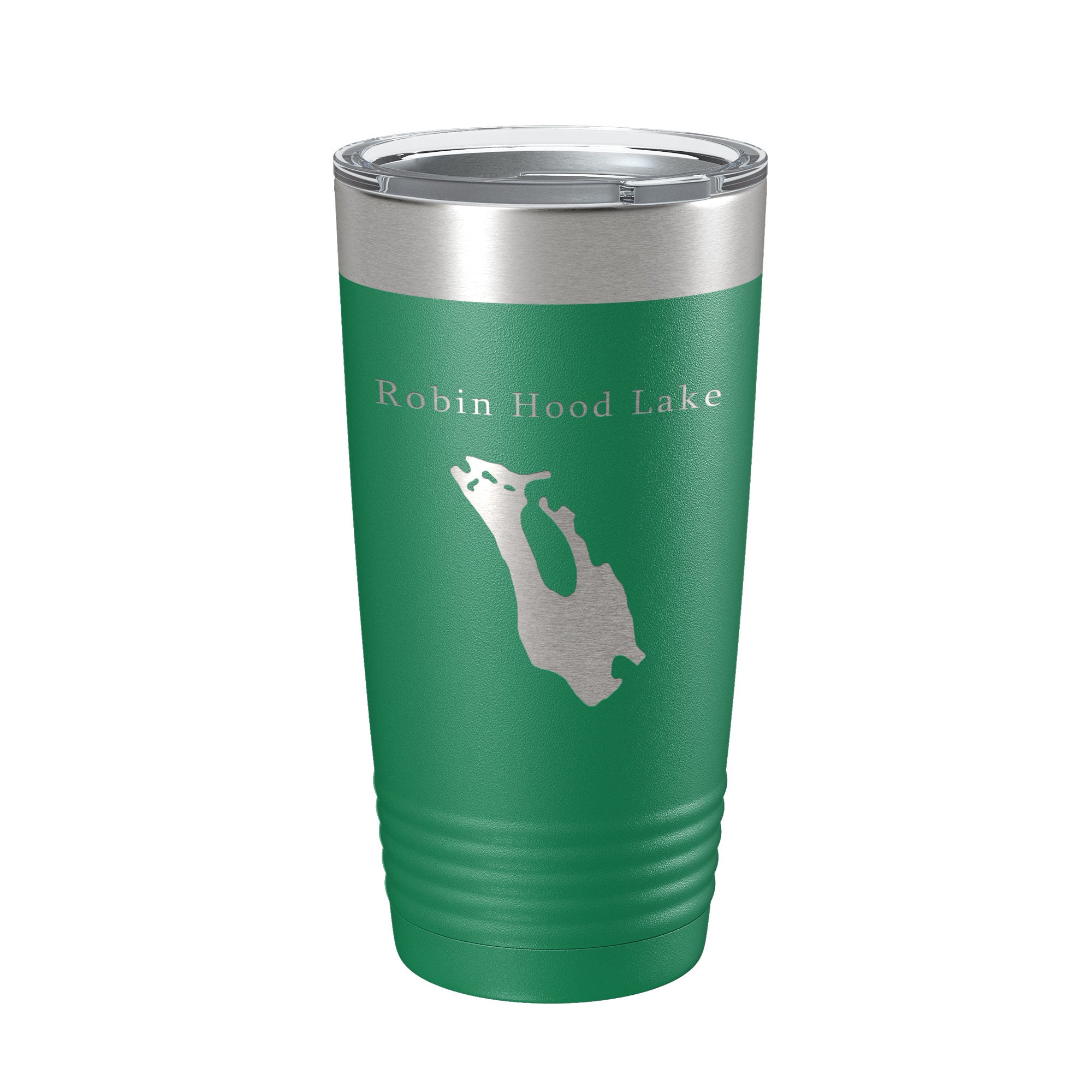 Robin Hood Lake Sherwood Forest Map Tumbler Travel Mug Insulated Laser Engraved Coffee Cup Massachusetts 20 oz