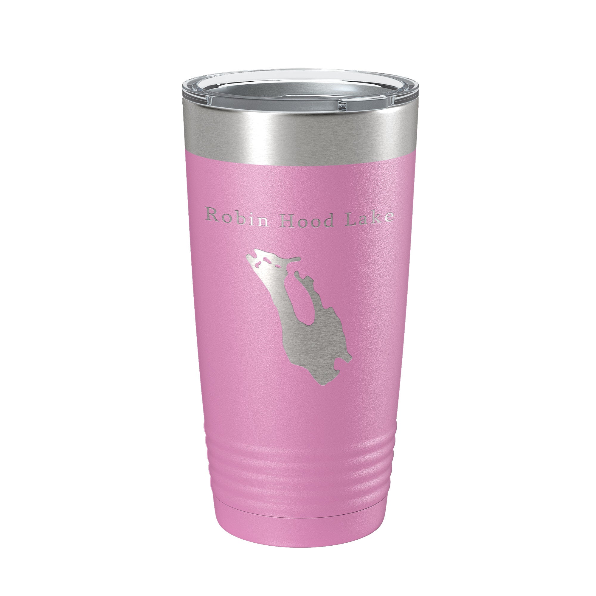 Robin Hood Lake Sherwood Forest Map Tumbler Travel Mug Insulated Laser Engraved Coffee Cup Massachusetts 20 oz