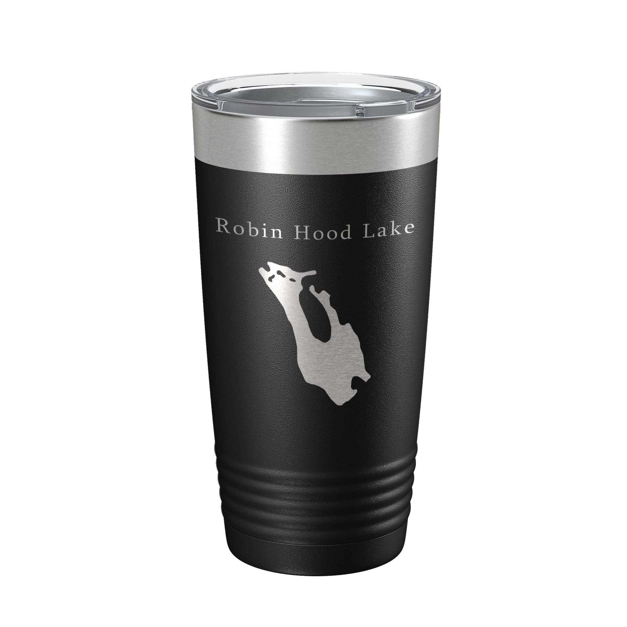 Robin Hood Lake Sherwood Forest Map Tumbler Travel Mug Insulated Laser Engraved Coffee Cup Massachusetts 20 oz