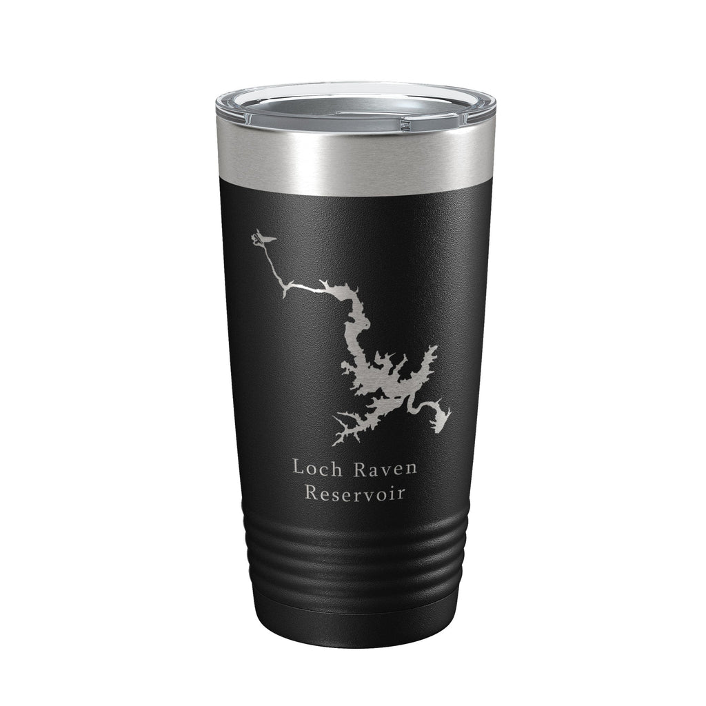Loch Raven Reservoir Tumbler Lake Map Travel Mug Insulated Laser Engraved Coffee Cup Maryland 20 oz
