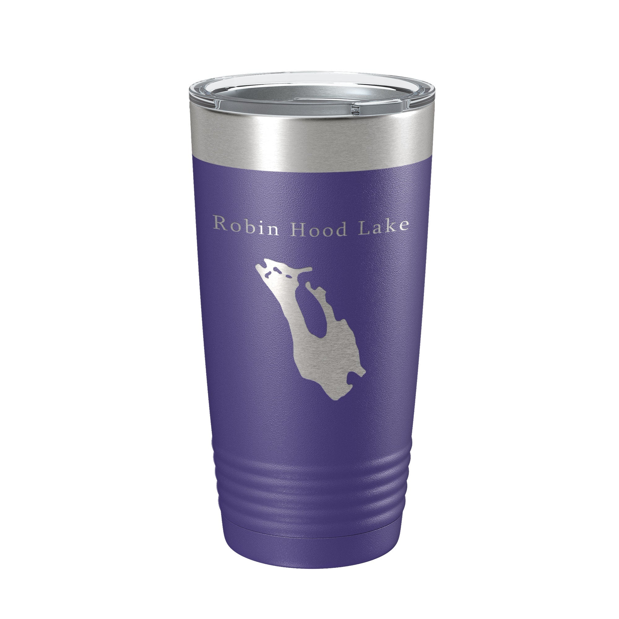 Robin Hood Lake Sherwood Forest Map Tumbler Travel Mug Insulated Laser Engraved Coffee Cup Massachusetts 20 oz