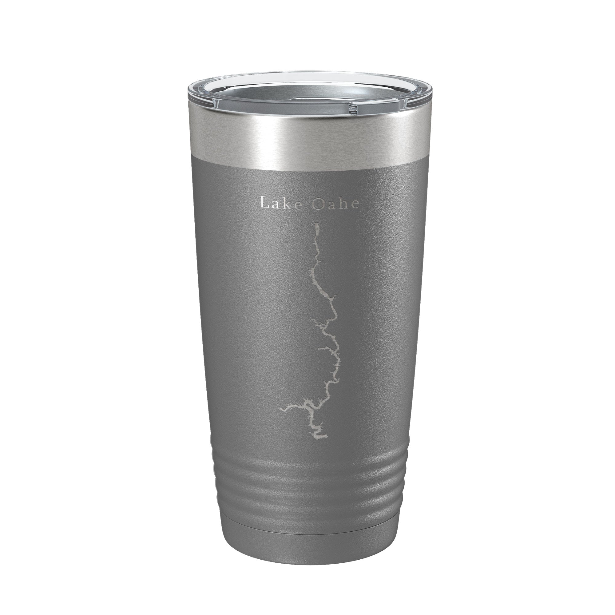 Lake Oahe Map Tumbler Travel Mug Insulated Laser Engraved Coffee Cup North Dakota 20 oz