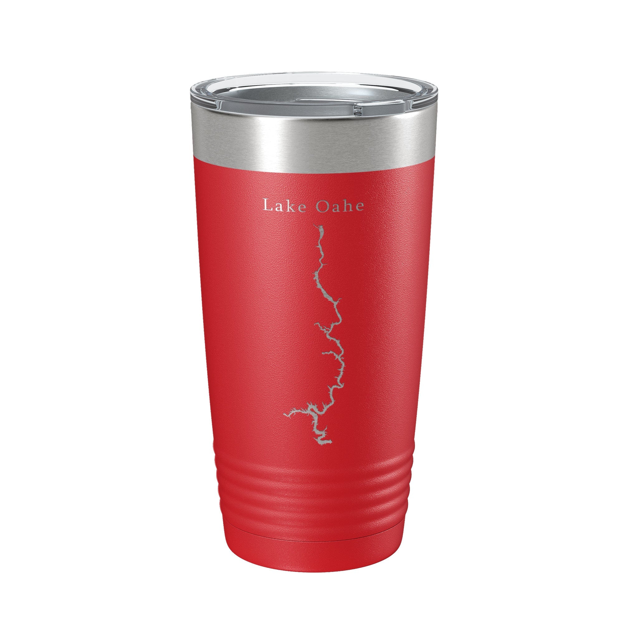 Lake Oahe Map Tumbler Travel Mug Insulated Laser Engraved Coffee Cup North Dakota 20 oz