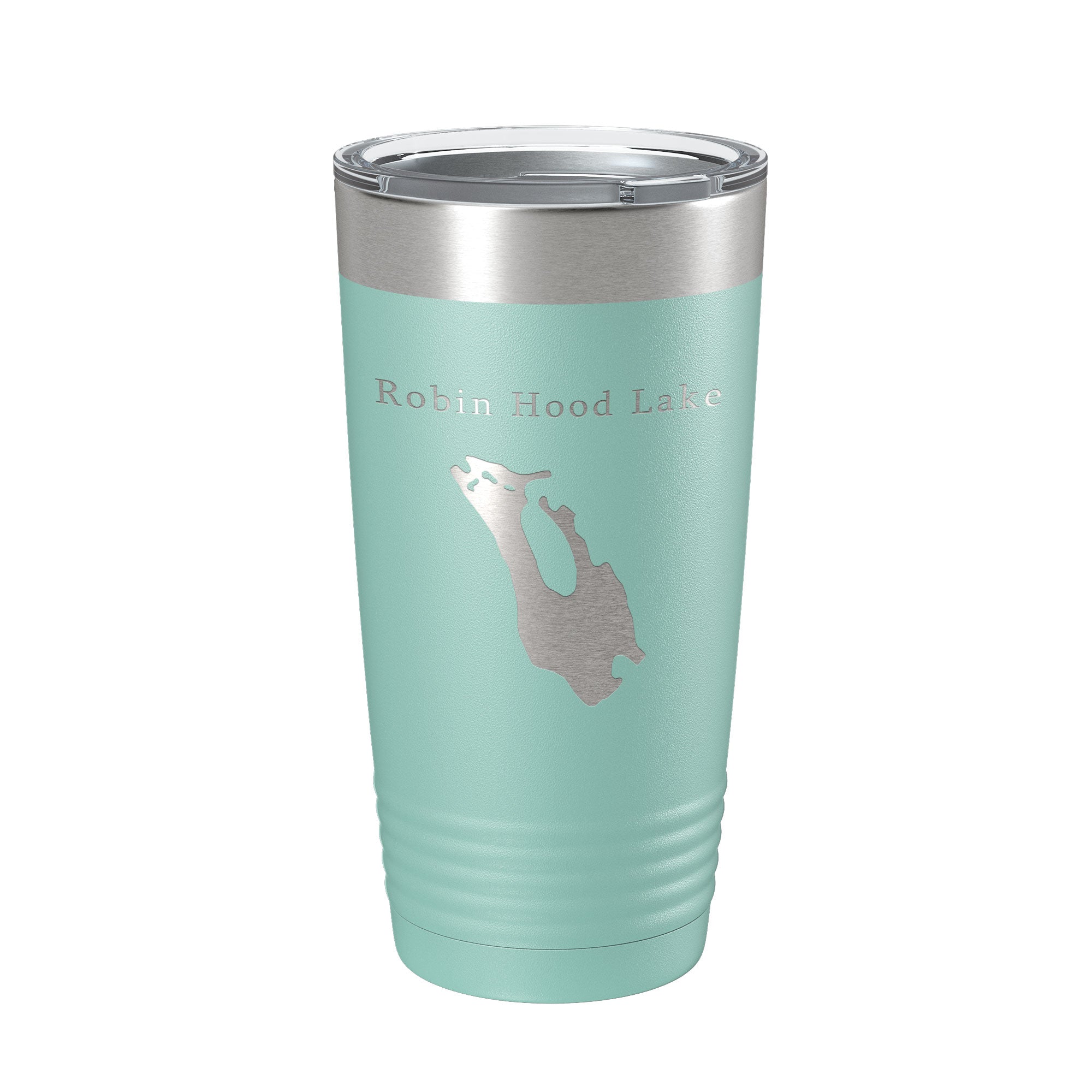Robin Hood Lake Sherwood Forest Map Tumbler Travel Mug Insulated Laser Engraved Coffee Cup Massachusetts 20 oz