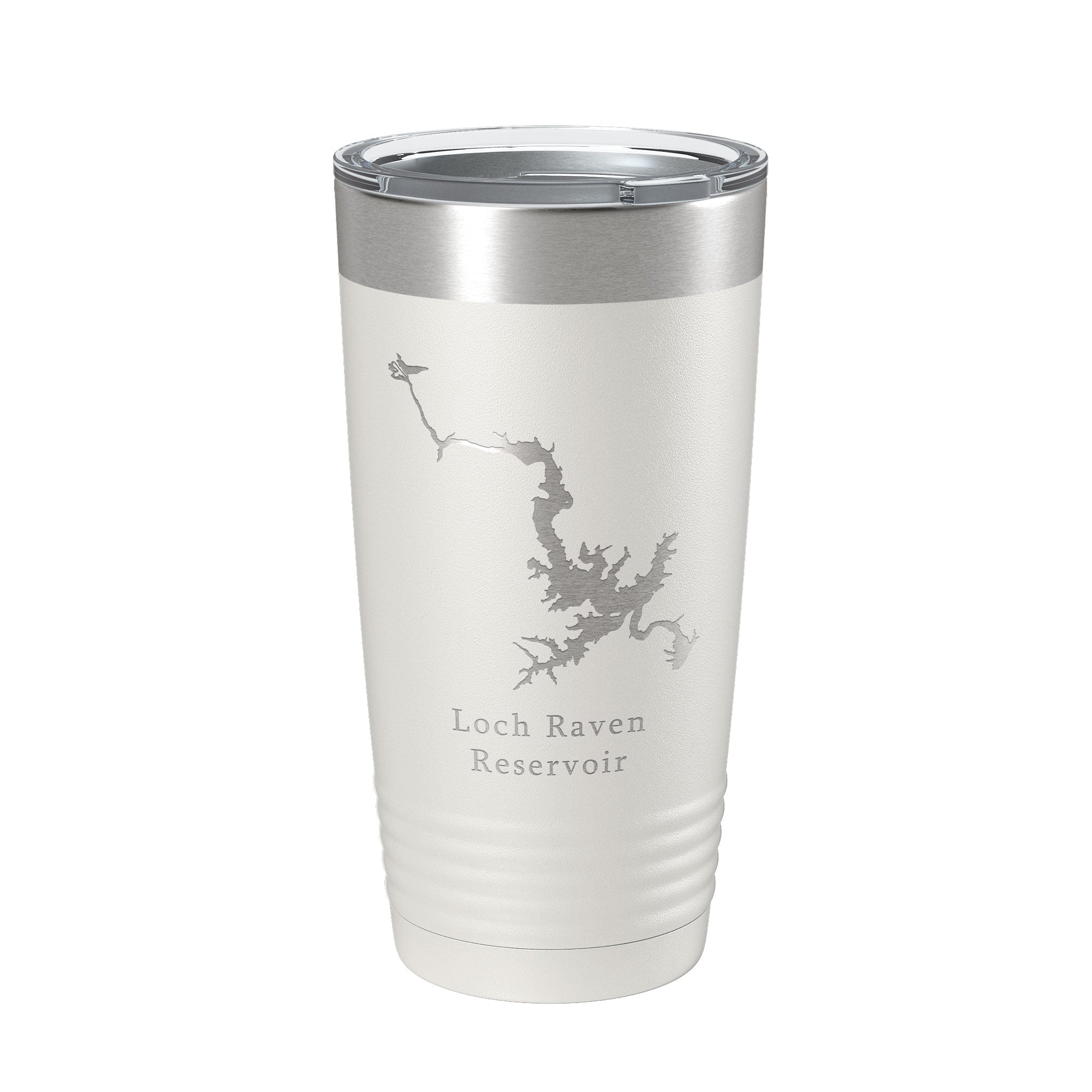 Loch Raven Reservoir Tumbler Lake Map Travel Mug Insulated Laser Engraved Coffee Cup Maryland 20 oz