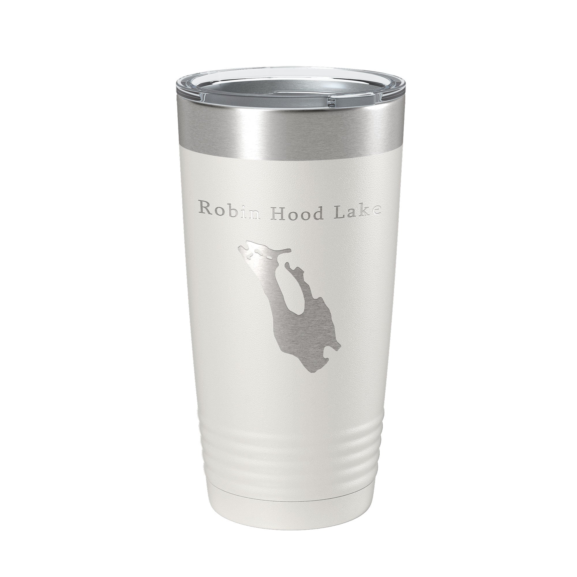 Robin Hood Lake Sherwood Forest Map Tumbler Travel Mug Insulated Laser Engraved Coffee Cup Massachusetts 20 oz