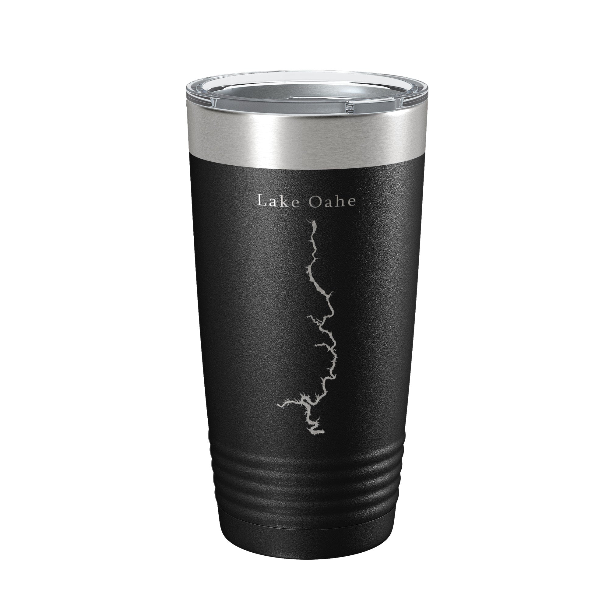 Lake Oahe Map Tumbler Travel Mug Insulated Laser Engraved Coffee Cup North Dakota 20 oz