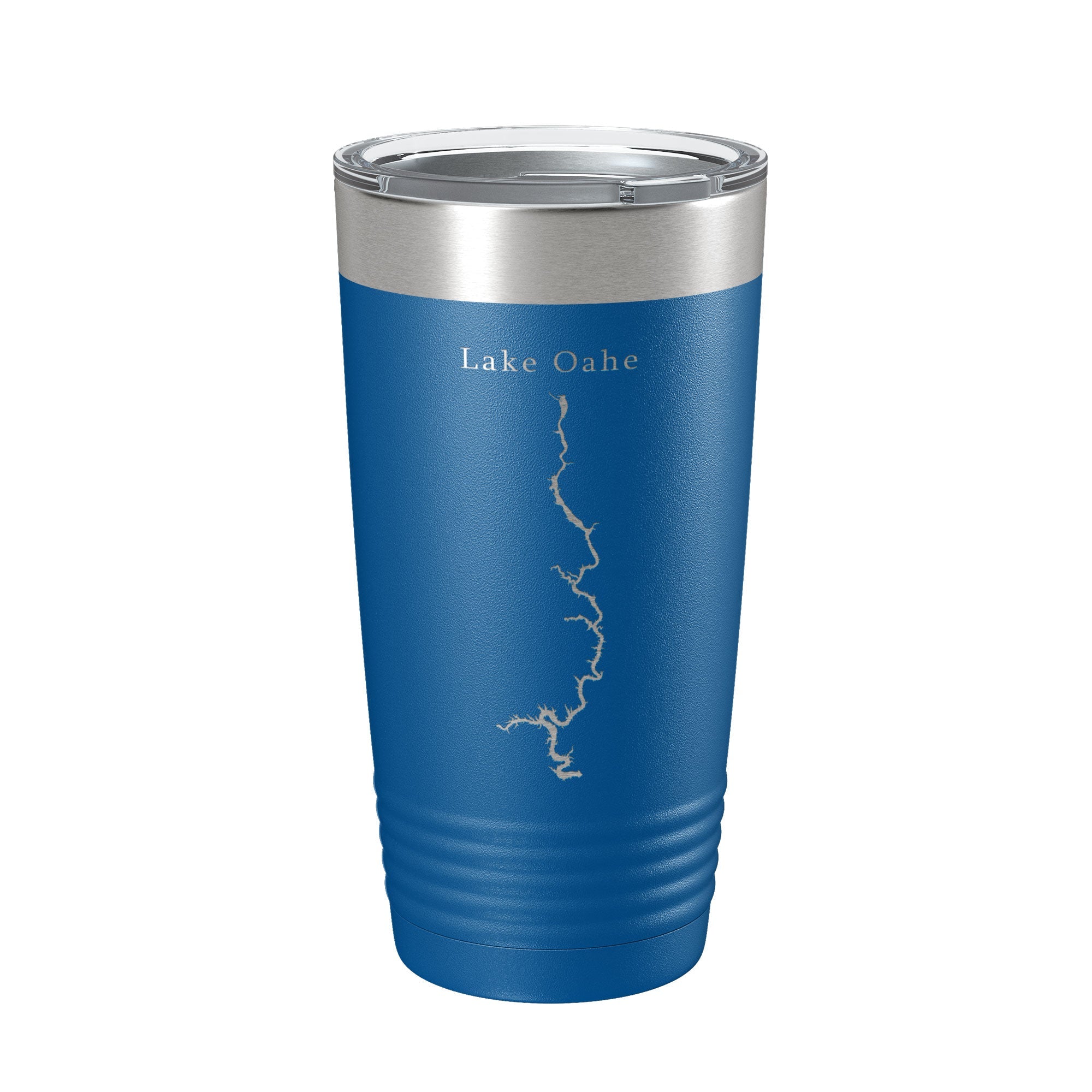 Lake Oahe Map Tumbler Travel Mug Insulated Laser Engraved Coffee Cup North Dakota 20 oz